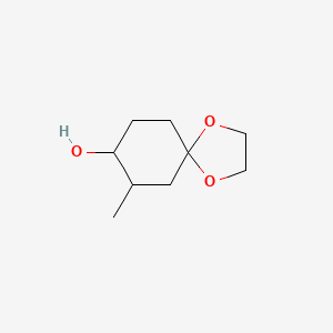 molecular formula C9H16O3 B8195648 7-甲基-1,4-二氧杂螺[4.5]癸-8-醇 