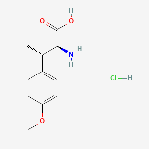 molecular formula C11H16ClNO3 B8195651 (2S,3S)-2-amino-3-(4-methoxyphenyl)butanoic acid;hydrochloride 