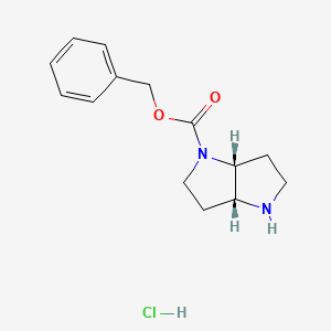 benzyl (3aR,6aR)-2,3,3a,5,6,6a-hexahydro-1H-pyrrolo[3,2-b]pyrrole-4-carboxylate;hydrochloride