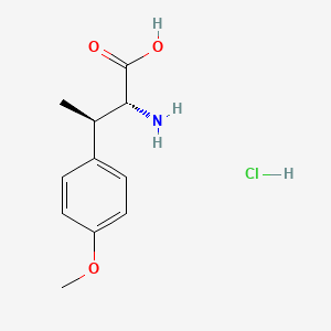 molecular formula C11H16ClNO3 B8195679 (2R,3R)-2-amino-3-(4-methoxyphenyl)butanoic acid;hydrochloride 