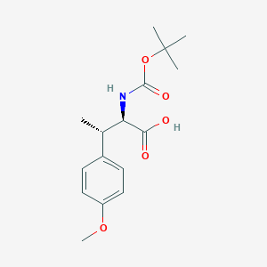 molecular formula C16H23NO5 B8195686 (2R,3S)-3-(4-methoxyphenyl)-2-[(2-methylpropan-2-yl)oxycarbonylamino]butanoic acid 