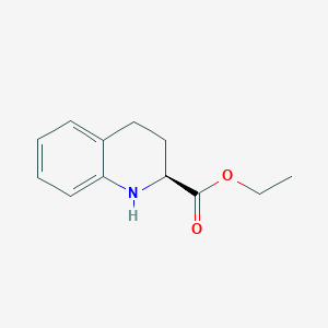 molecular formula C12H15NO2 B8195739 ethyl (2S)-1,2,3,4-tetrahydroquinoline-2-carboxylate 