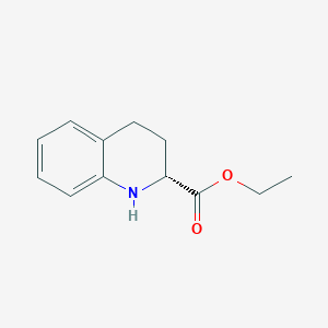 molecular formula C12H15NO2 B8195747 ethyl (2R)-1,2,3,4-tetrahydroquinoline-2-carboxylate 