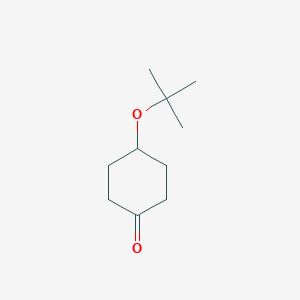 molecular formula C10H18O2 B8195767 4-[(2-Methylpropan-2-yl)oxy]cyclohexan-1-one 