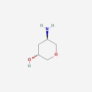 molecular formula C5H11NO2 B8195795 (3R,5R)-5-Amino-tetrahydro-pyran-3-ol 