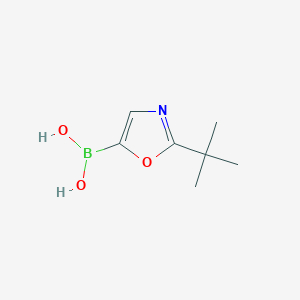 molecular formula C7H12BNO3 B8195819 2-tert-butyl-Oxazole-5-boronic acid 