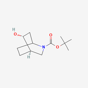 molecular formula C12H21NO3 B8195850 tert-butyl (4R,5R)-5-hydroxy-2-azabicyclo[2.2.2]octane-2-carboxylate 