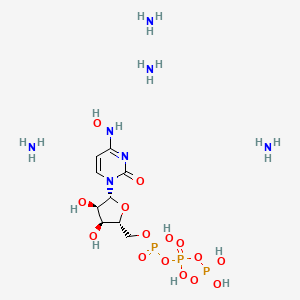 molecular formula C9H28N7O15P3 B8195976 NHC-triphosphate (tetraammonium) 