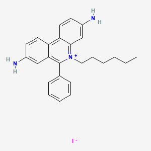 molecular formula C25H28IN3 B8196024 3,8-Diamino-5-hexyl-6-phenylphenanthridin-5-ium iodide CAS No. 211566-66-4