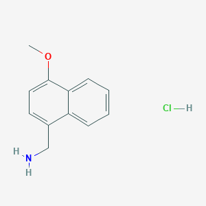 molecular formula C12H14ClNO B8196115 (4-Methoxynaphthalen-1-yl)methanamine;hydrochloride 