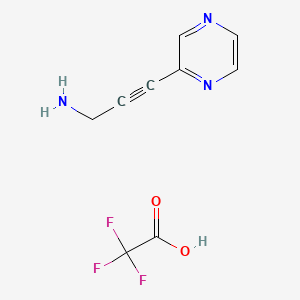 3-Pyrazin-2-ylprop-2-yn-1-amine;2,2,2-trifluoroacetic acid