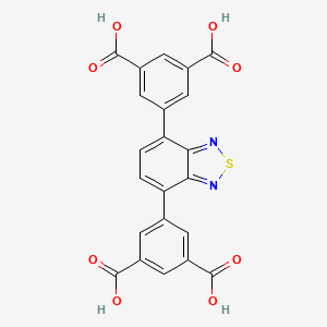 molecular formula C22H12N2O8S B8196165 5,5'-(Benzo[c][1,2,5]thiadiazole-4,7-diyl)diisophthalic acid 