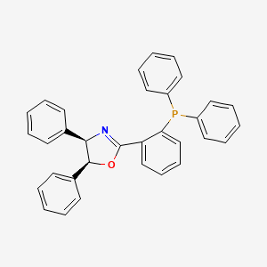 molecular formula C33H26NOP B8196180 (4R,5S)-2-(2-(Diphenylphosphanyl)phenyl)-4,5-diphenyl-4,5-dihydrooxazole 