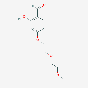 molecular formula C12H16O5 B8196198 2-羟基-4-(2-(2-甲氧基乙氧基)乙氧基)苯甲醛 