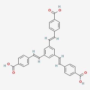 molecular formula C33H24O6 B8196204 4,4',4''-(苯-1,3,5-三基三(乙烯-2,1-二基))三苯甲酸 CAS No. 1292817-44-7