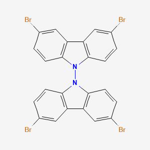 molecular formula C24H12Br4N2 B8196210 3,3',6,6'-Tetrabromo-9,9'-bicarbazole 