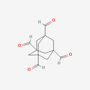 molecular formula C14H16O4 B8196233 Adamantane-1,3,5,7-tetracarbaldehyde 