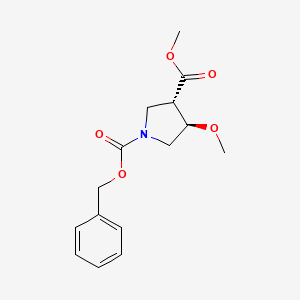rel-(3S,4R)-1-Benzyl 3-methyl 4-methoxypyrrolidine-1,3-dicarboxylate