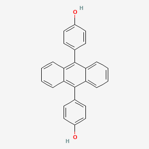 molecular formula C26H18O2 B8196264 9,10-Bis(4-hydroxyphenyl)anthracene 