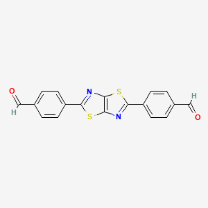molecular formula C18H10N2O2S2 B8196286 4,4'-(Thiazolo[5,4-d]thiazole-2,5-diyl)dibenzaldehyde 