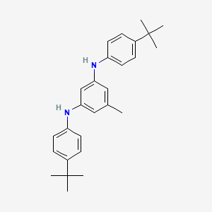 molecular formula C27H34N2 B8196316 N1,N3-Bis(4-(tert-butyl)phenyl)-5-methylbenzene-1,3-diamine 