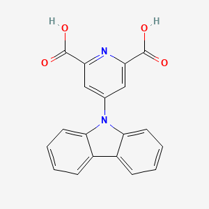 molecular formula C19H12N2O4 B8196321 4-(9H-咔唑-9-基)吡啶-2,6-二甲酸 