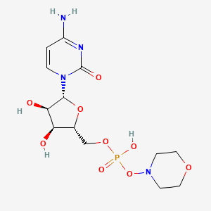 molecular formula C13H21N4O9P B8196373 ((2R,3S,4R,5R)-5-(4-Amino-2-oxopyrimidin-1(2H)-yl)-3,4-dihydroxytetrahydrofuran-2-yl)methyl morpholino hydrogen phosphate 