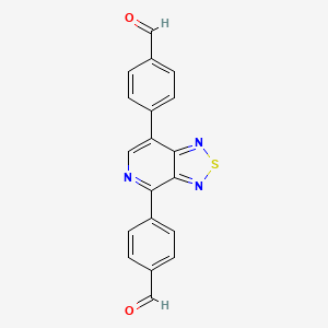 molecular formula C19H11N3O2S B8196400 4,4'-([1,2,5]Thiadiazolo[3,4-c]pyridine-4,7-diyl)dibenzaldehyde 