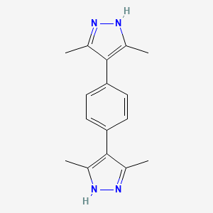 molecular formula C16H18N4 B8196430 1,4-双(3,5-二甲基-1H-吡唑-4-基)苯 