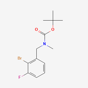 molecular formula C13H17BrFNO2 B8196473 tert-Butyl 2-bromo-3-fluorobenzyl(methyl)carbamate 