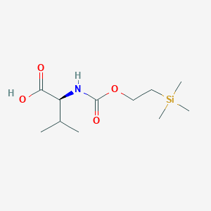 molecular formula C11H23NO4Si B8196503 (S)-3-Methyl-2-(((2-(trimethylsilyl)ethoxy)carbonyl)amino)butanoic acid 