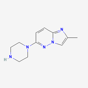 molecular formula C11H15N5 B8196512 2-Methyl-6-piperazin-1-ylimidazo[1,2-b]pyridazine 