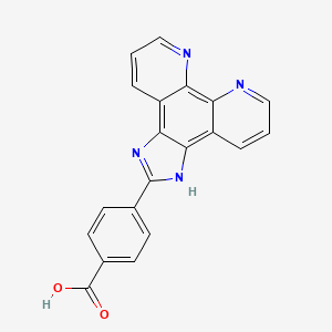 molecular formula C20H12N4O2 B8196538 Benzoic acid, 4-(1H-imidazo[4,5-f][1,10]phenanthrolin-2-yl)- 