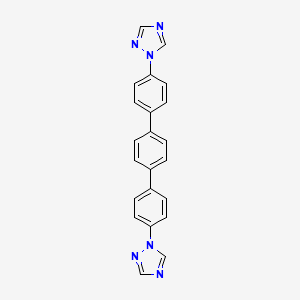 molecular formula C22H16N6 B8196579 4,4''-Di(1H-1,2,4-triazol-1-yl)-1,1':4',1''-terphenyl 