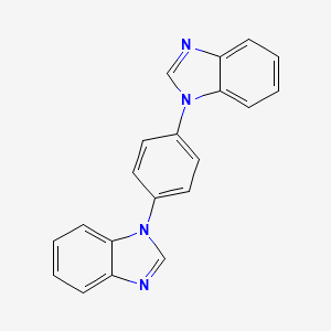 molecular formula C20H14N4 B8196602 1,4-双(1H-苯并[d]咪唑-1-基)苯 