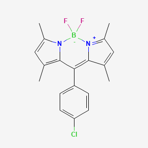 molecular formula C19H18BClF2N2 B8196607 10-(4-Chlorophenyl)-5,5-difluoro-1,3,7,9-tetramethyl-5H-dipyrrolo[1,2-c:2',1'-f][1,3,2]diazaborinin-4-ium-5-uide 