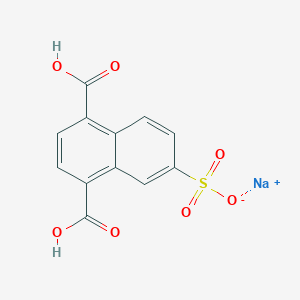 molecular formula C12H7NaO7S B8196629 5,8-萘二甲酸钠-2-磺酸盐 