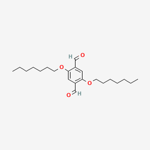molecular formula C22H34O4 B8196656 2,5-Bis(heptyloxy)terephthalaldehyde 