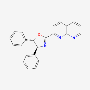 molecular formula C23H17N3O B8196668 (4S,5S)-2-(1,8-Naphthyridin-2-yl)-4,5-diphenyl-4,5-dihydrooxazole 