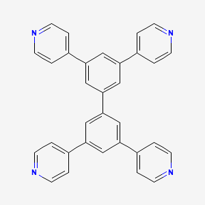 molecular formula C32H22N4 B8196674 3,3',5,5'-Tetra(pyridin-4-yl)-1,1'-biphenyl 