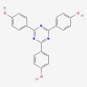 molecular formula C21H15N3O3 B8196678 4,4',4''-(1,3,5-Triazine-2,4,6-triyl)triphenol CAS No. 7753-13-1