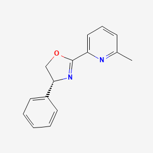 molecular formula C15H14N2O B8196706 (R)-2-(6-Methylpyridin-2-yl)-4-phenyl-4,5-dihydrooxazole 