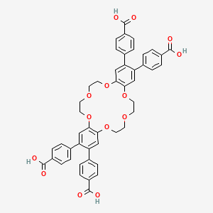 4,4',4'',4'''-(6,7,9,10,17,18,20,21-Octahydrodibenzo[b,k][1,4,7,10,13,16]hexaoxacyclooctadecine-2,3,13,14-tetrayl)tetrabenzoic acid