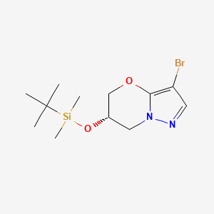 (S)-3-Bromo-6-((tert-butyldimethylsilyl)oxy)-6,7-dihydro-5H-pyrazolo[5,1-b][1,3]oxazine