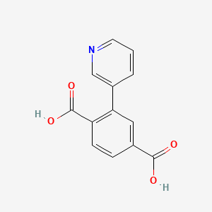 molecular formula C13H9NO4 B8196733 2-(Pyridin-3-yl)terephthalic acid 