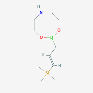 molecular formula C10H22BNO2Si B8196745 (E)-2-(3-(Trimethylsilyl)allyl)-1,3,6,2-dioxazaborocane 