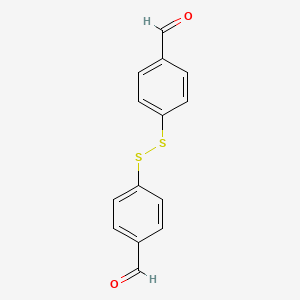 molecular formula C14H10O2S2 B8196753 4,4'-二亚磺基二苯甲醛 