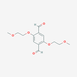 molecular formula C14H18O6 B8196764 2,5-Bis(2-methoxyethoxy)terephthalaldehyde 