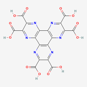 molecular formula C18H6N6O12 B8196769 Dipyrazino[2,3-f:2',3'-h]quinoxaline-2,3,6,7,10,11-hexacarboxylic acid 