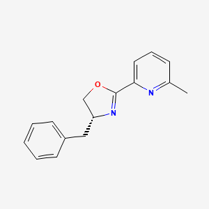 molecular formula C16H16N2O B8196781 (R)-4-Benzyl-2-(6-methylpyridin-2-yl)-4,5-dihydrooxazole 